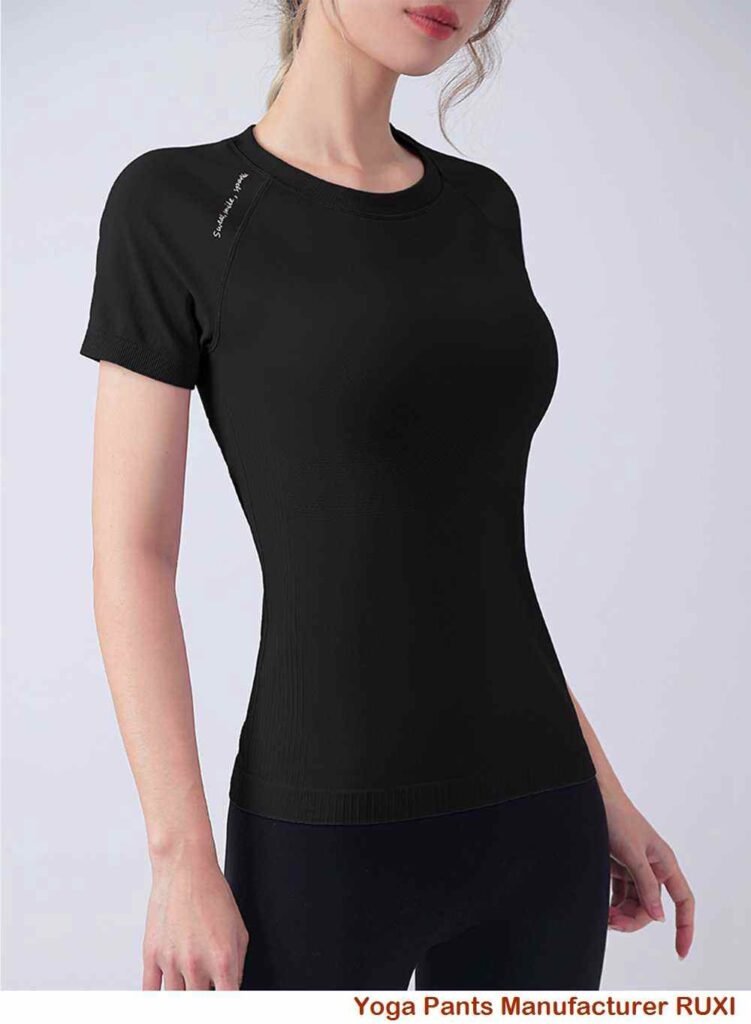 ເສື້ອຍືດແຂນຍາວ yoga crop top