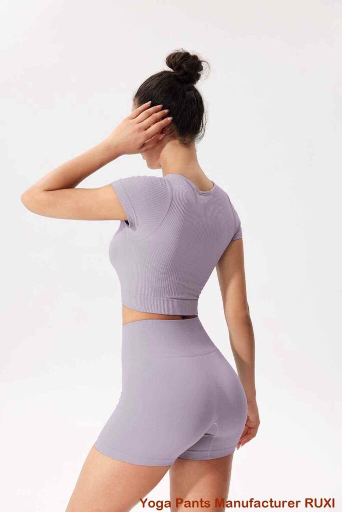 leggings gym ແອວສູງສີດໍາ RUXI