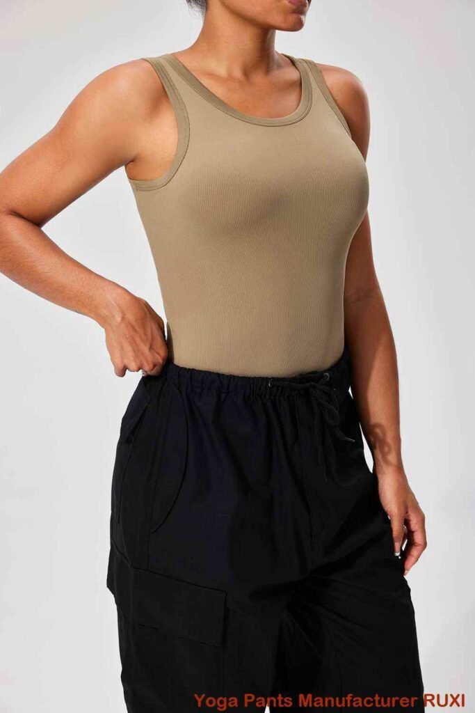 ໂສ້ງຂາສັ້ນ gym ຄວບຄຸມທ້ອງ RUXI