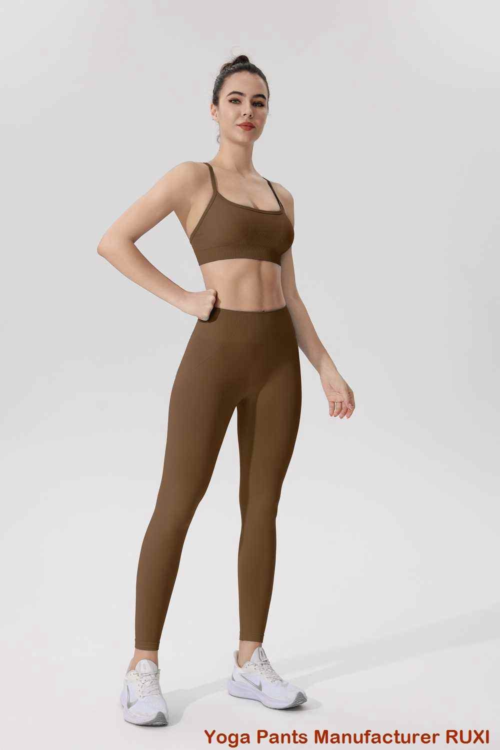 ໂສ້ງໂຍຄະທີ່ມີແອວສູງຂາຊື່ RUXI